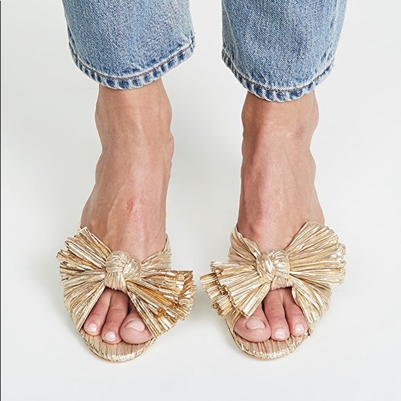 Loeffler Randall Shoes - Loeffler Randall Penny Metallic Lamé Mules US (Size 9) Retails for $395